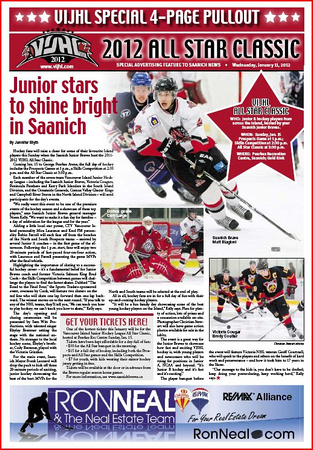 Saanich News Insert for 2012 VIJHL All-Star Classic