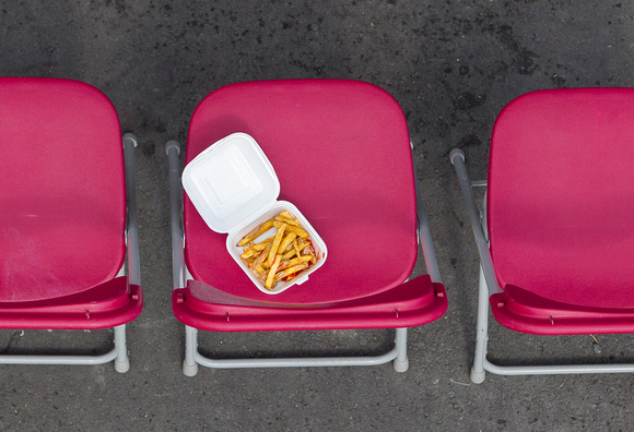 French Fries on Folding Chair, Victoria, BC