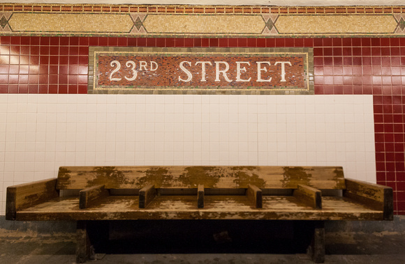 Subway Bench, 23rd Street Station, New York City