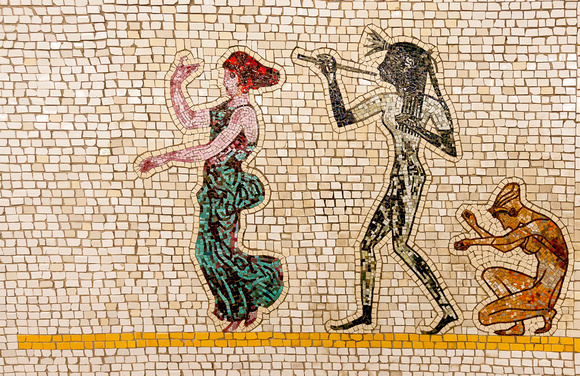 Mosaic Artwork, Subway Station, New York City