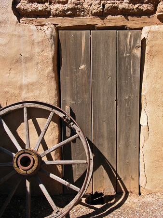 Wagon Wheel and Door, Old Tucson Studios, Tucson