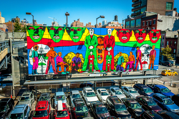 Parking Lot and Mural, New York City