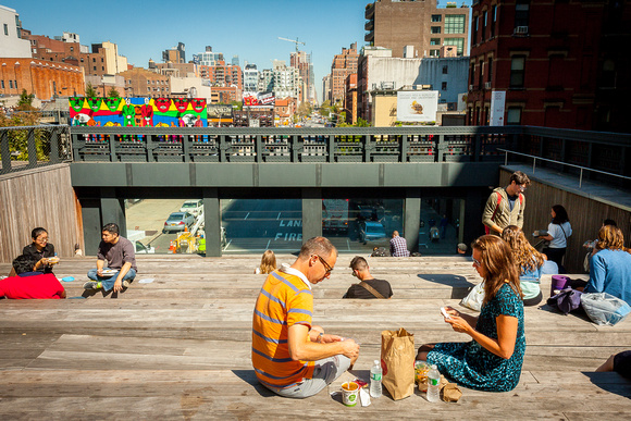 Lunch Along the High Line, New York City